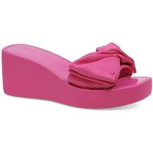 NWOB $148 Size 8 Kate Spade Bikini Pink Ribbon Cute Kawaii Platform Slide Wedge